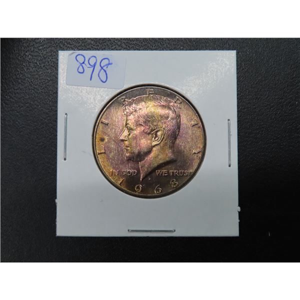 1968 US silver half dollar