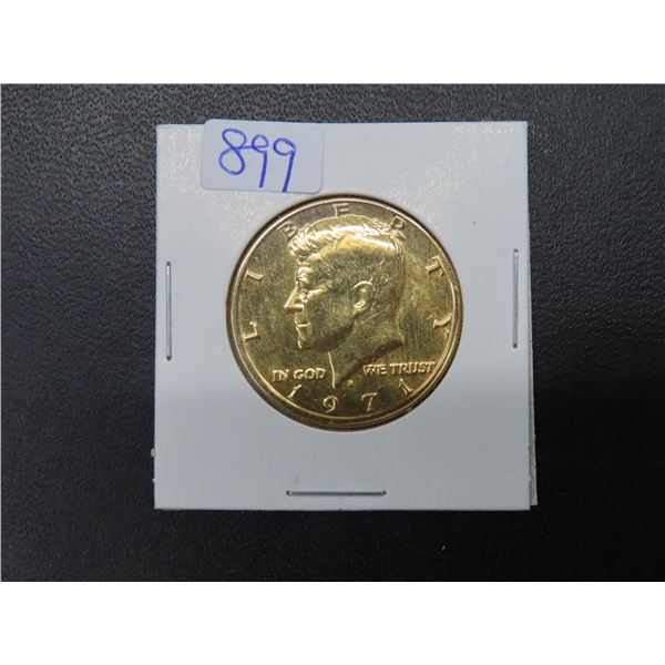 1971 US gold plated half dollar
