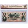 Image 1 : Graded 1859 Bank of Brantford $4 bill - Choice UNC 63