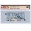 Image 1 : 2986 Canadian $5 Bill - BCS Graded, 2 digit Radar Serial #, almost UNC 50