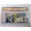 Image 2 : 2006 Canadian $5 Bill - BCS Graded, Low Serial #, Choice UNC 62