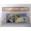 Image 2 : 2006 Canadian $5 Bill - BCS Graded, Low Serial #, Choice UNC 63