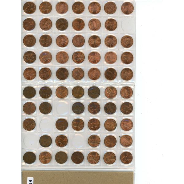 65 assorted USA lincoln head cents