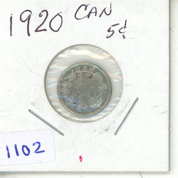 1920 Canadian Five Cent