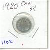 1920 Canadian Five Cent