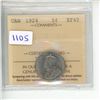 1924 ICCS Graded - Canadian Five Cent - EF40