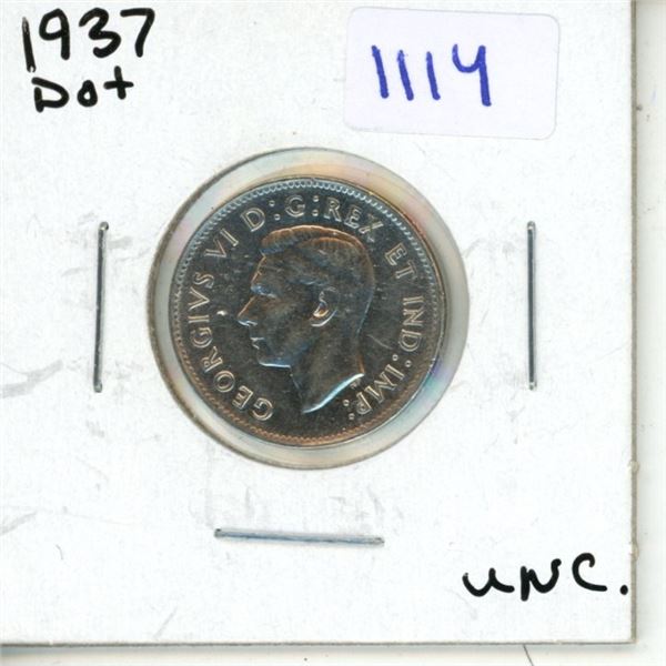 1937 Canadian Five Cent - Dot