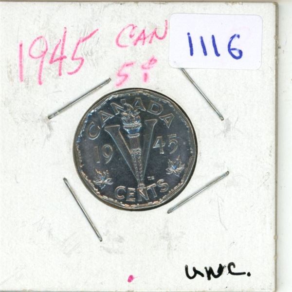 1945 Canadian Five Cent