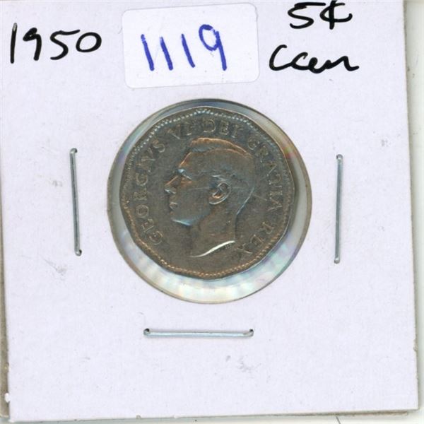 1950 Canadian Five Cent