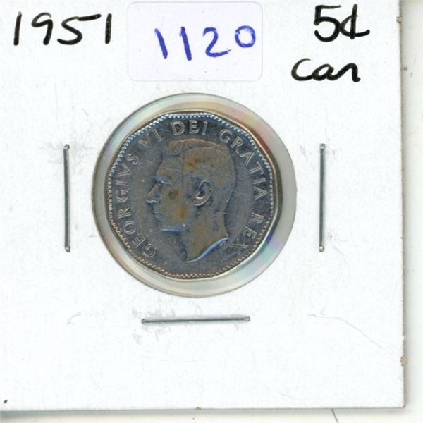 1951 Canadian Five Cent