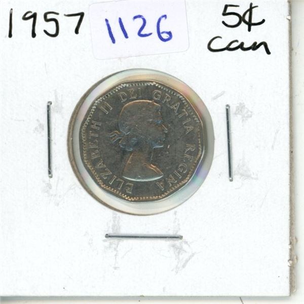 1957 Canadian Five Cent