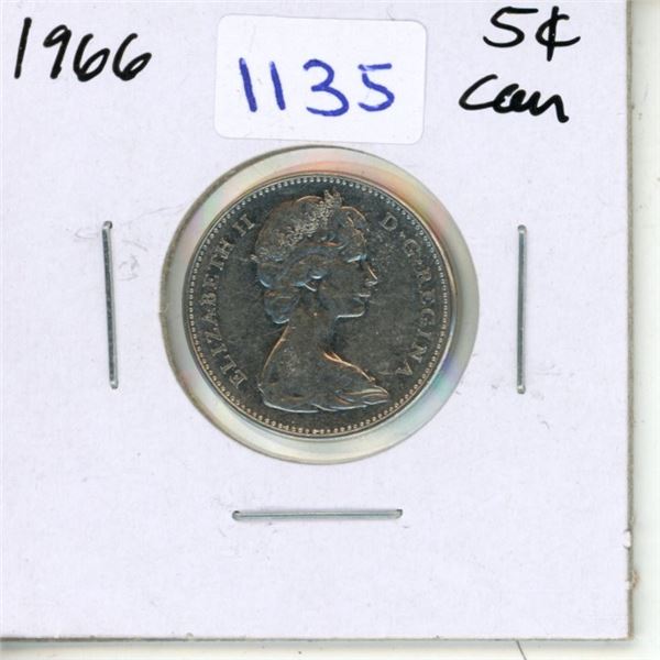 1966 Canadian Five Cent