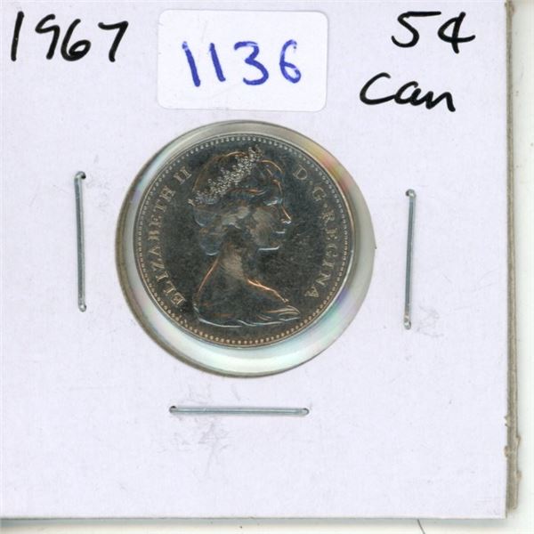 1967 Canadian Five Cent