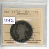 1872H ICCS Graded - Canadian Fifty Cent - G4