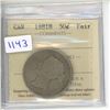 1881H ICCS Graded - Canadian Fifty Cent - Fair