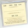 Image 3 : 1901 ICCS Graded - Canadian Fifty Cent - G6