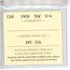 Image 3 : 1908 ICCS Graded - Canadian Fifty Cent - G4