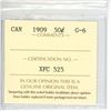 Image 3 : 1909 ICCS Graded - Canadian Fifty Cent - G6