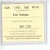 Image 3 : 1911 ICCS Graded - Canadian Fifty Cent - VG8