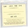 Image 3 : 1913 ICCS Graded - Canadian Fifty Cent - G6