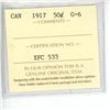 Image 3 : 1917 ICCS Graded - Canadian Fifty Cent - G6