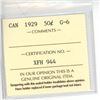 Image 3 : 1929 ICCS Graded - Canadian Fifty Cent - G6