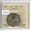 Image 1 : 1931 ICCS Graded - Canadian Fifty Cent - G6