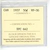 Image 2 : 1937 ICCS Graded - Canadian Fifty Cent - VF30