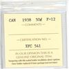 Image 3 : 1938 ICCS Graded - Canadian Fifty Cent - F12