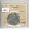 Image 1 : 1948 ICCS Graded - Canadian Fifty Cent - F15