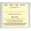 Image 3 : 1963 ICCS Graded - Canadian Fifty Cent - AU55