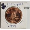 Image 1 : 1 OUNCE .999 FINE COPPER -  DON'T TREAD ON ME