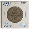 Image 1 : 1921 BRITISH FLORIN SILVER COIN