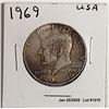 Image 1 : 1969 USA JFK SILVER HALF DOLLAR
