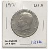 Image 1 : 1971 USA JFK SILVER HALF DOLLAR