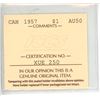 Image 3 : 1957 ICCS Graded - Canadian Silver Dollar - AU50