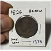 Image 1 : 1826 One Cent - Britain