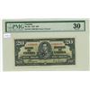 Image 1 : 1937 PMG Graded - Twenty Dollar Canadian Bank Note - VF30