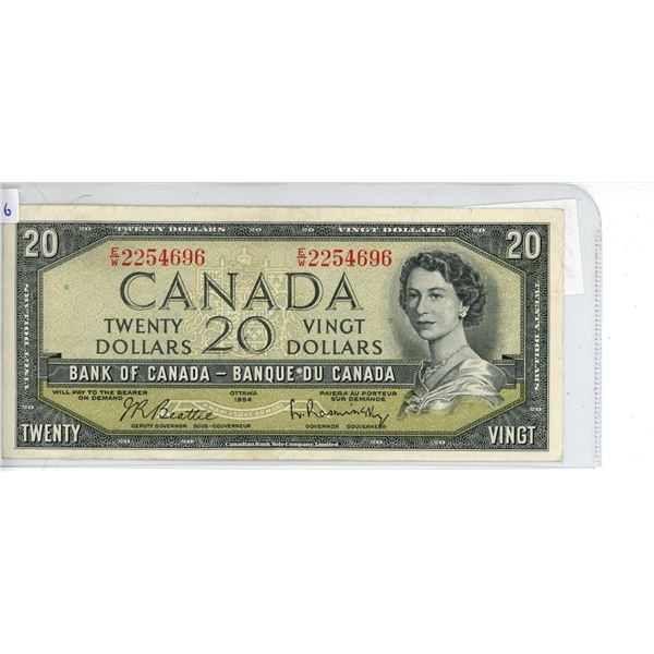 1954 Bank of Canada - Twenty Dollar Bank Note