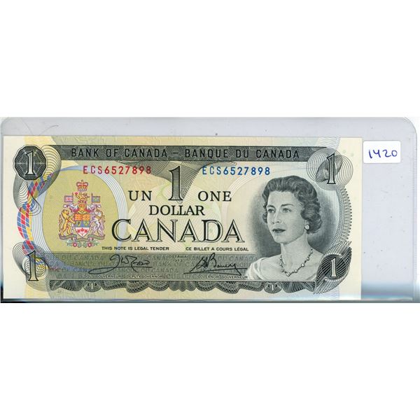 1973 Bank of Canada - One Dollar Bank Note