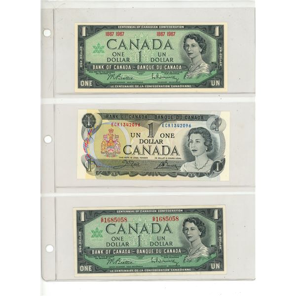 Sheet of 3 notes.