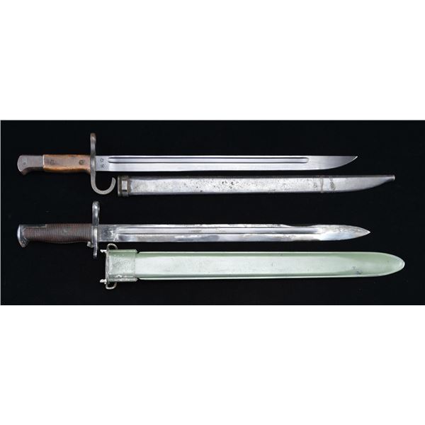 1 WWI & 1 WWII MILITARY BAYONETS.