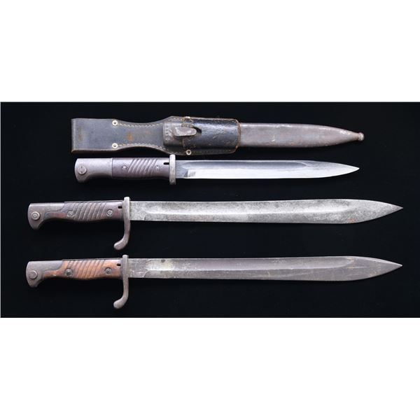 3 WWI & WWII GERMAN BAYONETS.