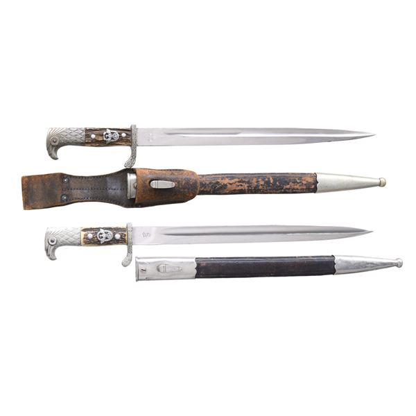 2 WWII GERMAN POLICE DRESS BAYONETS.