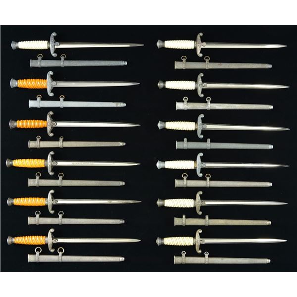 12 WWII GERMAN MINIATURE ARMY DAGGERS.