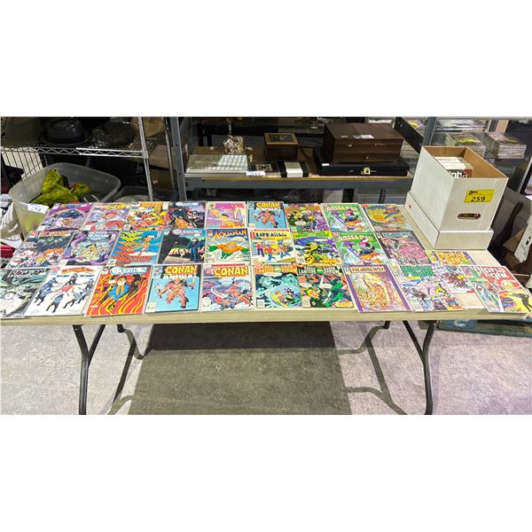 BOX OF ASSORTED COMIC BOOKS