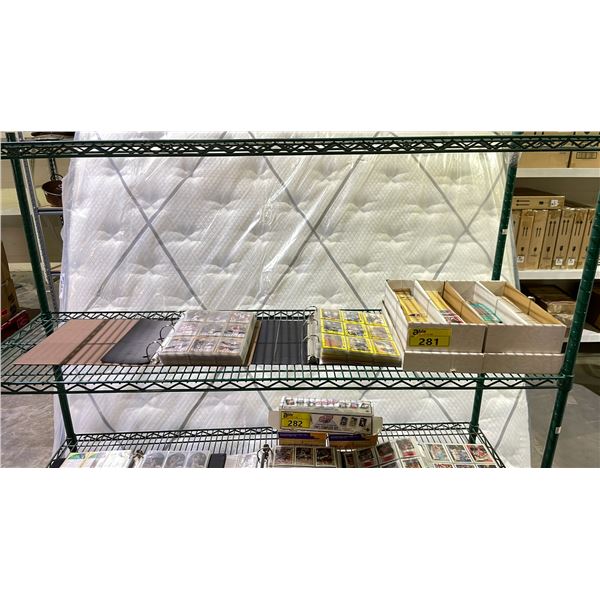 SHELF OF ASSORTED BASKETBALL & COLLECTIBLE CARDS