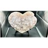 Image 1 : 7.5"X6" AMETHYST CRYSTAL HEART LISTED RETAIL $1400