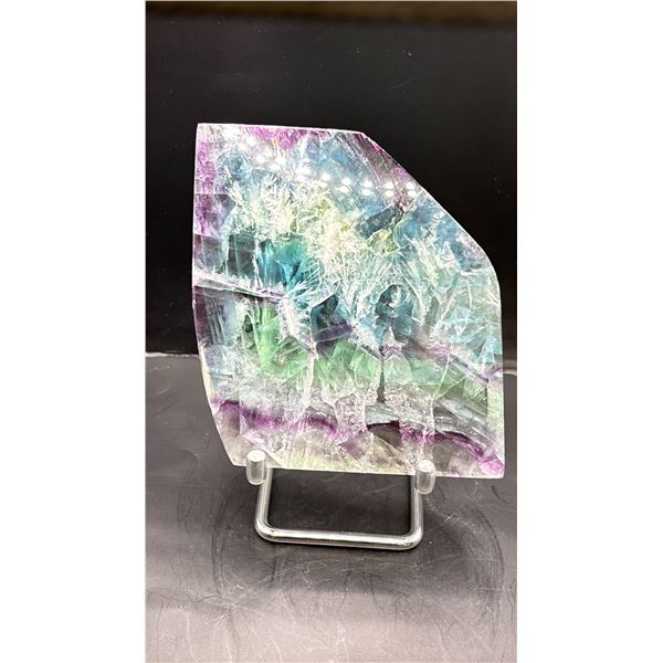 4.3"X4" GREEN PURPLE FLUORITE LISTED RETAIL $450