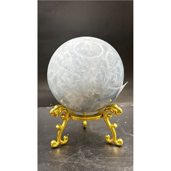 72MM CELESTITE SPHERE LISTED RETAIL $650